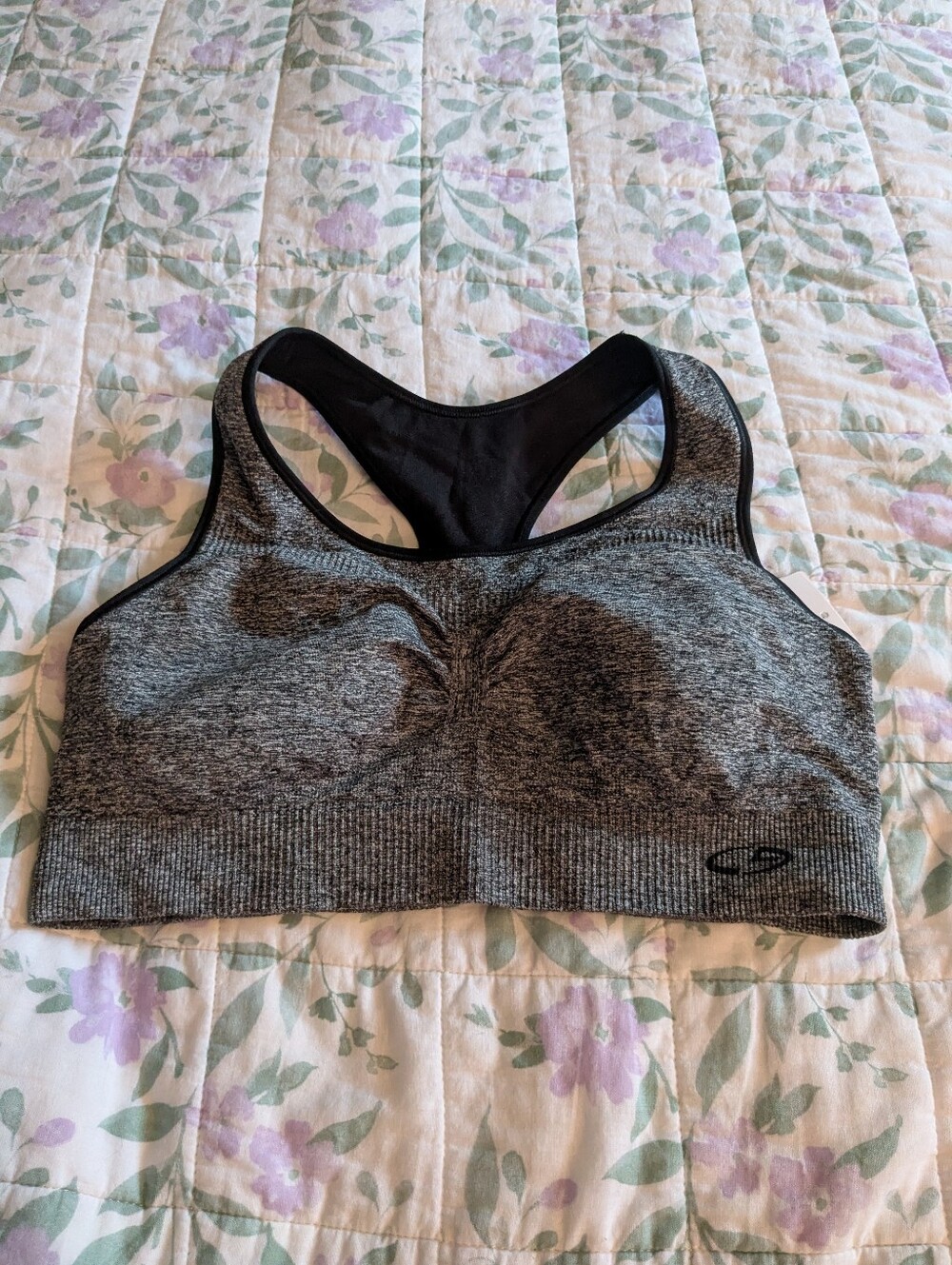 XXL Champion Gray And Black Padded Sports Bra